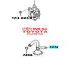 Strainer Pipa Oil Pump Avanza Xenia Rush Terios Original 15140-B0010 Strainer Pipa Saringan Pompa Oli Strainer Pompa Filter Saringan Oli Strainer Oil Stainer Saringan Filter Oli Dudukan Bracket Braket Breket