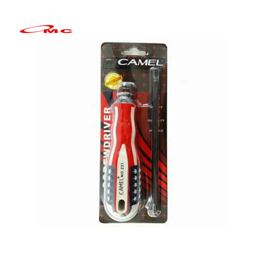 Obeng Bolak Balik Fleksibel USA CAMEL -+ 6 Inch Obeng BB USA Min Plus 6" Obeng Bolak Balik Flexible Plus Minus Amerika 2 Way 2Way Obeng Track Trek