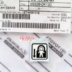 Sticker Stiker Label Child Protect Innova Reborn Fortuner VRZ Innova Zenix Original Toyota 69339-0K120 Stiker Child Protection