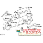 Moulding Cover Rangka Bingkai Kaca Belakang Pintu Depan Kanan Kiri Toyota Sienta 2016-2022 Original 75755-0D080 75756-0D080