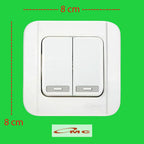 Broco Saklar Engkel 1G Galleo Saklar Seri 2G Galleo White Tunggal Double 1 2 Gang 1 Way G161-55S / G162-55S Sakelar Saklar Broco Galleo Galeo Putih