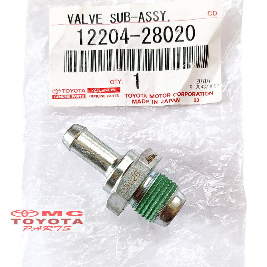 Valve Tutup Klep Valve PCV PVC Valve Ventilator Camry Harrier Alphard 2.400cc 2.4 2400cc Rav4 Previa Original Toyota 12204-28020 Valve Angin Sensor Tutup Klep PVC PCV Ventilation Ori