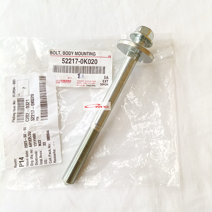Baut Bolt Karet Body Mounting Tengah Original Toyota Kijang Innova Fortuner 52217-0K020 Baut Karet Mounting Body Cabin Bolt Body Mounting Baut Torsi Body Baut Rangka Body Baut Body