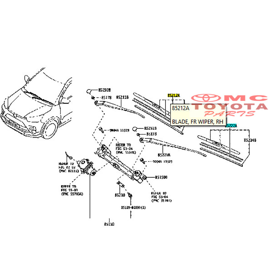 Wiper Blade Kaca Depan Kanan 21 Inch Kiri 15 Inch Raize Rocky 2021 Up Original Toyota 85212-BZ270 85222-BZ280