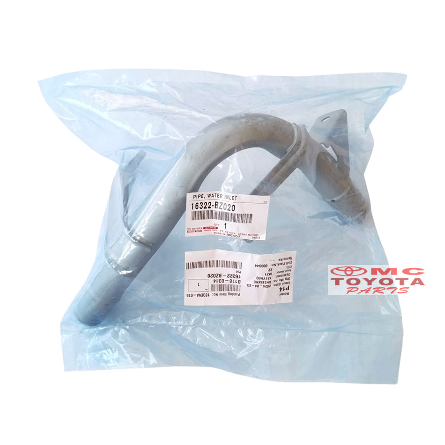 Selang Pipa Radiator Bawah Selang Pipa Pipe Water By Pass Avanza Xenia Original 16322-BZ020 Pipa By Pass Inlet Radiator Model L Pipa Selang Radiator Bawah Pipe Water Inlet Pipa Water By Pass Pipa Bypass