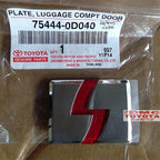 Emblem Logo Type S Yaris Original Toyota 75444-0D040 Emblem Belakang Bagasi Sticker Stiker Logo Chrome Emblem S Yaris Emblem Logo S Yaris