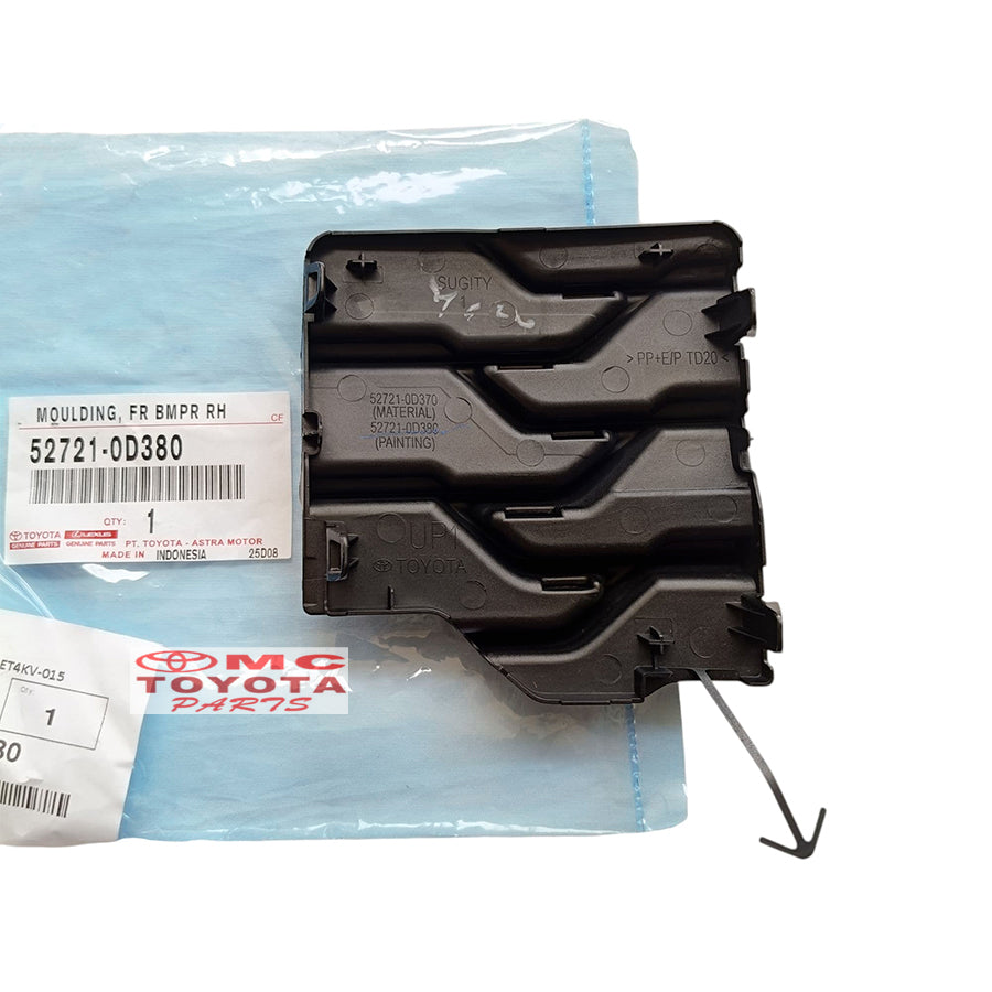 Cover Tutup Derek Towing Bumper Depan Kanan All New Yaris TRD 2018 Up Original Toyota 52721-0D380 Cover Towing Tutup Derek Depan Tutup Towing Depan Bumper Kanan