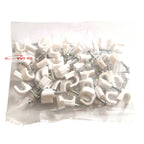 Kleman Klem Clip Klip Kabel Putih Paku Beton 7 9 MM Eclat Klem Kabel Plastik Cable Clips 7mm 9mm Alat Penjepit Penahan Kabel Listrik Data Telpon