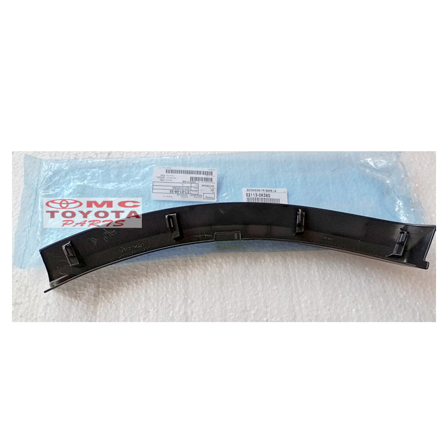 Molding Moulding Over Fender Bodykit Moulding Bemper Depan Kanan Kiri Fortuner GR 2021 Up VRZ Original 52112-0K380 / 52113-0K380 Moulding Extension Bumper List Spoiler Fender Bodykit Over Vender Quarter Bodykit Body Kit Bumper Bemper Pendek