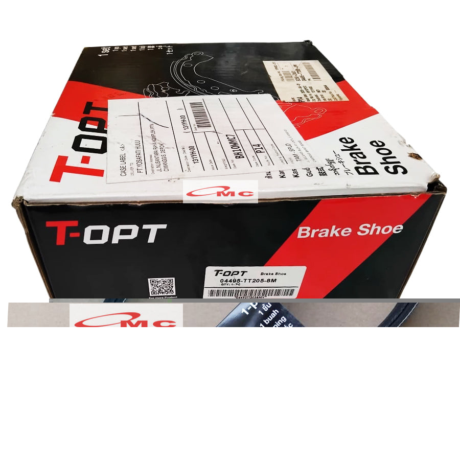 Brake Shoe Kampas Rem Belakang Fortuner Hilux Original T-OPT 04495-TT205-8M  Genuine Parts