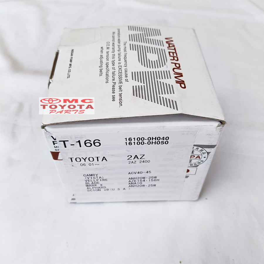 Water Pump Pompa Air New Camry ACV40 Alphard Vellfire Previa ANH20 2400CC T-166 Original