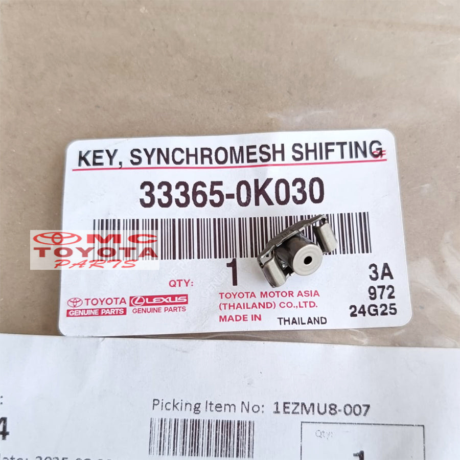 Key Kuku Syncromis Transmisi Hilux Revo Innova Reborn Fortuner VRZ Yaris Vios Etios Hiace Original Toyota 33365-0K030 Key Singcromis Gigi 3 4 2GD 1GD Key Shifting Syncromesh Singkromis Sinkromis Sincromis Synchromis Transmisi