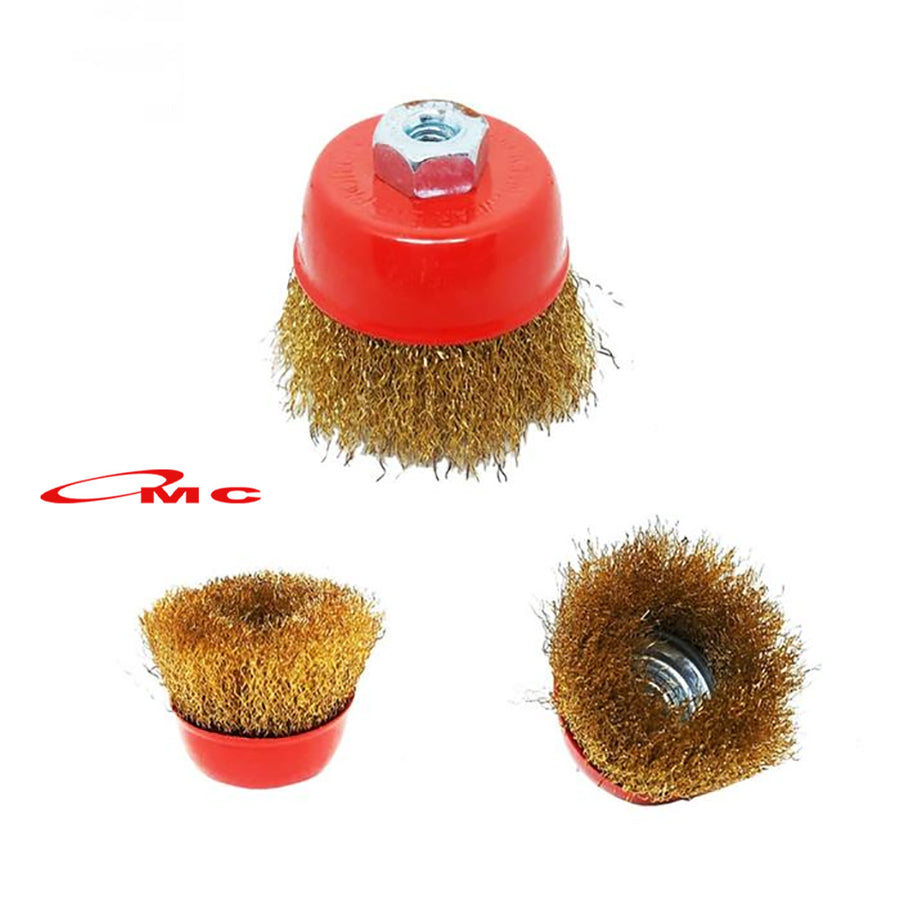 CAMEL Sikat Kawat Mangkok 3 Inch Cup Brush Polishing Sikat Mangkok Kawat Kuning 3" Cap Wire Brush Sikat Kawat Kuningan Gerinda Tangan Gurinda Karat Kerak