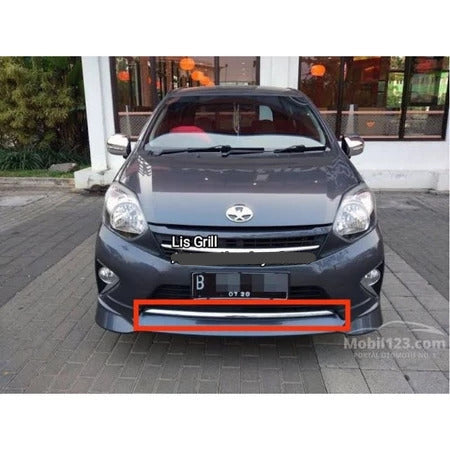List Hood Moulding List Grill Chrome Bemper Depan Bawah Toyota Agya Original 53122-BZ100 Lis Molding List Grille Bumper Radiator Bawah