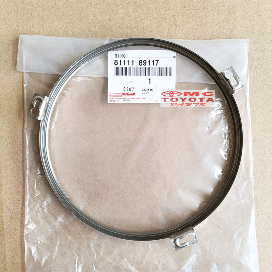 Ring Lampu Besar Hardtop FJ40 BJ40 Ori Orisinil 81111-89117 Ring Sealed Beam Retaining Cincin Lampu Depan Utama List Penahan Lampu Headlamp Toyota Land Cruiser Landcruiser Hardtop FJ BJ Original