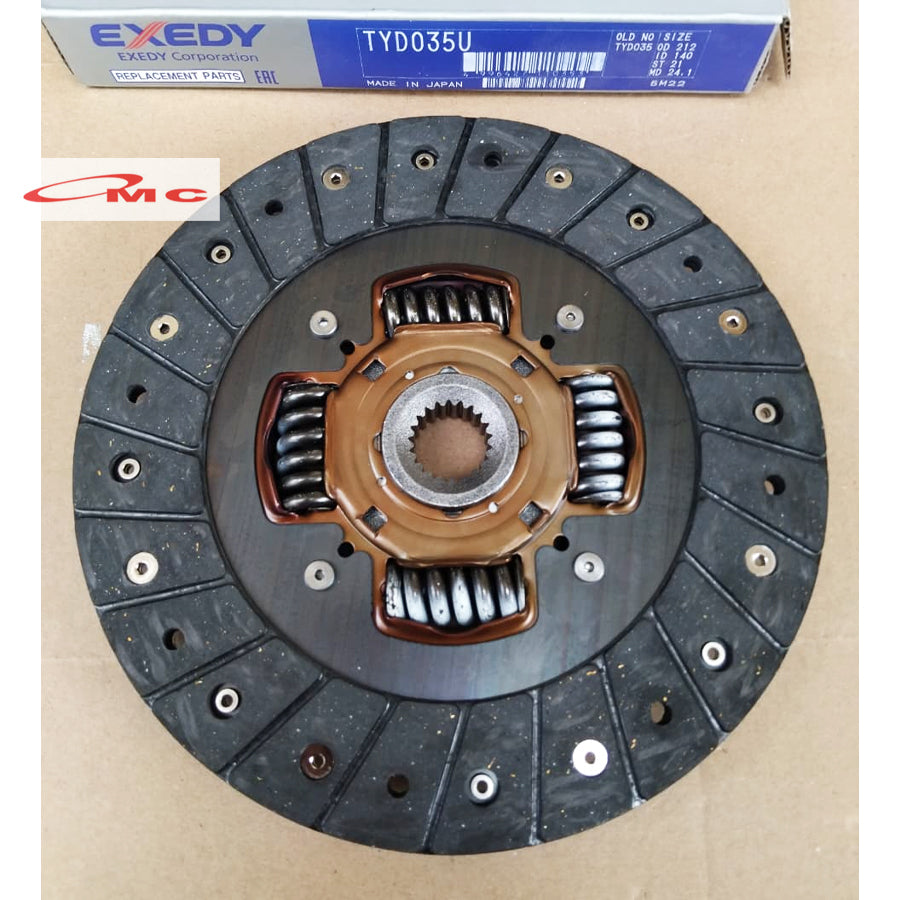 Plat Kampas Kopling Clutch Disc Toyota Yaris Vios Limo New All Corolla Great Twin Cam Soluna Altis gen 1 2 3 Exedy Japan TYD035U