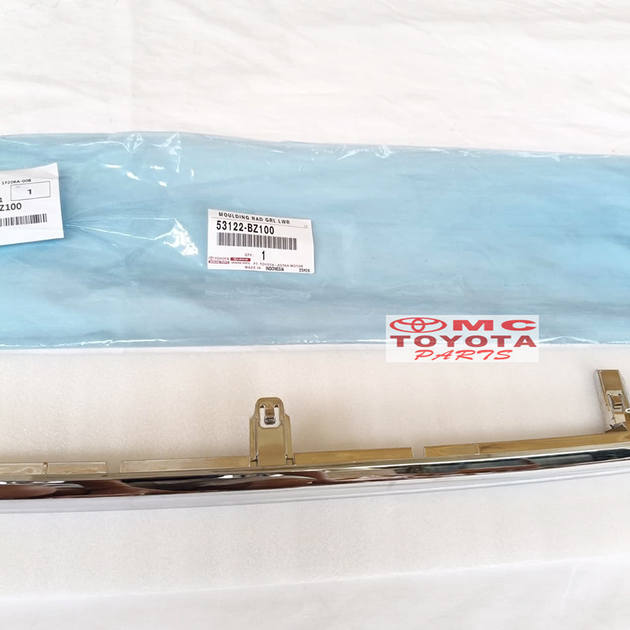 List Hood Moulding List Grill Chrome Bemper Depan Bawah Toyota Agya Original 53122-BZ100 Lis Molding List Grille Bumper Radiator Bawah