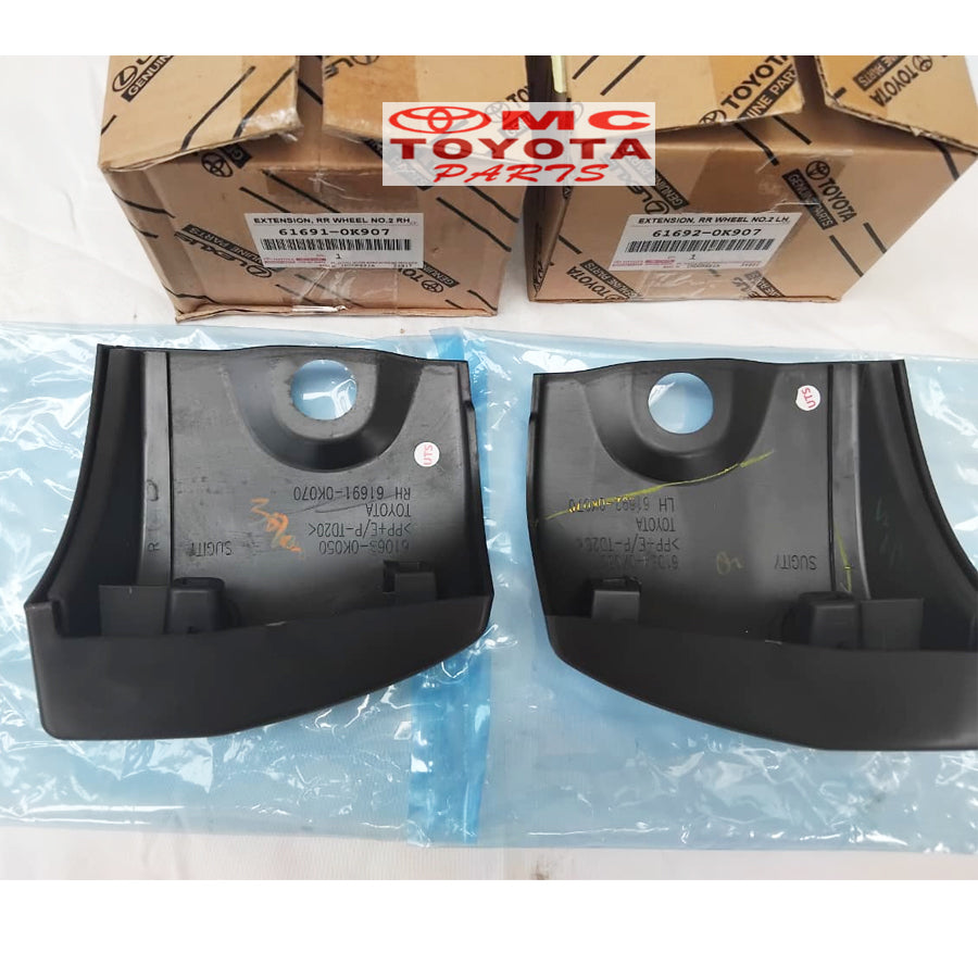 Moulding Extension Bumper Belakang Kanan Kiri Fortuner 61691-0K907  61692-0K907