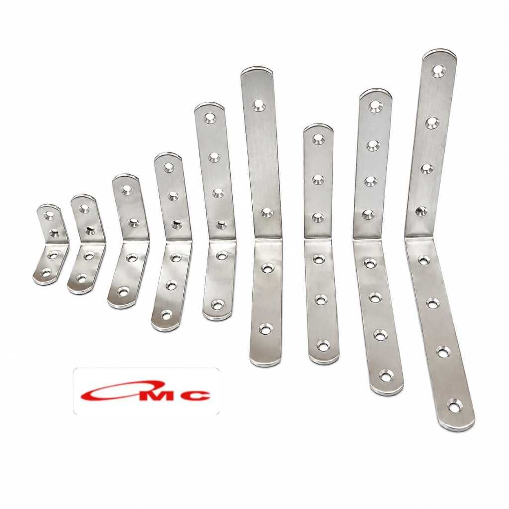 Plat Siku L 80 x 80 x 3m Plat Siku L 125 x 125 x 3m Skrup Peyangga Rak Ambalan Stainless Steel PSB-80X80MM PSB-125X125MM