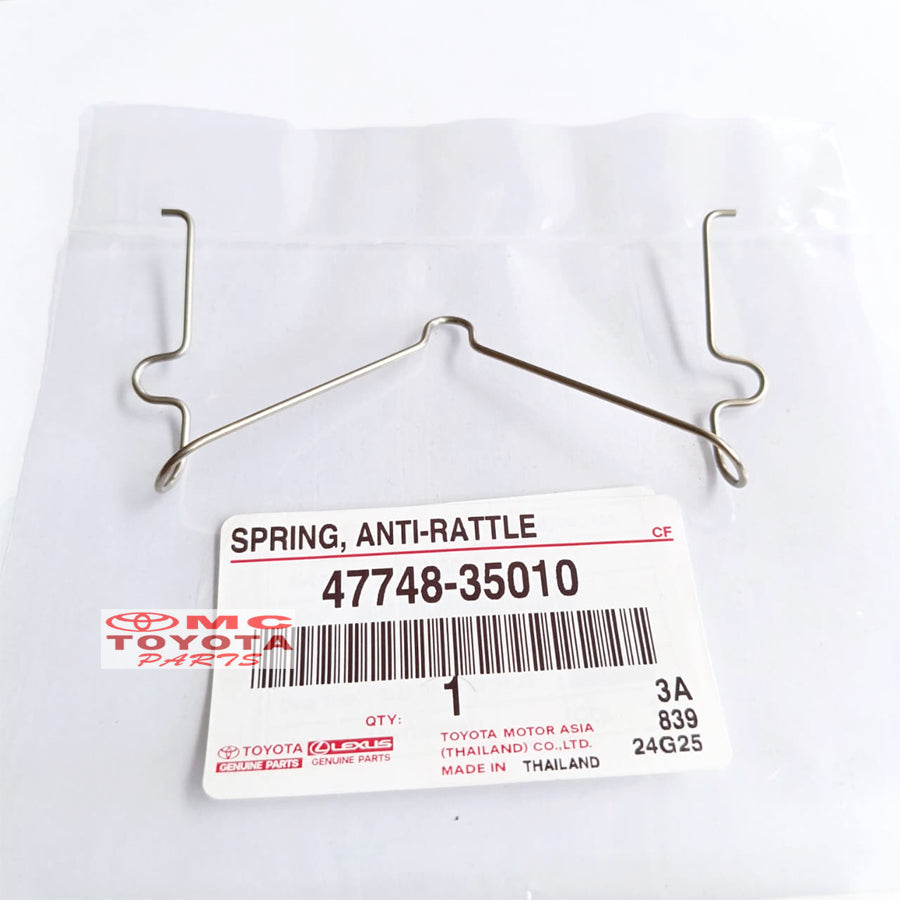 Fitting Kawat Cakram Fortuner Hilux Land Cruiser Prado Original Toyota 47748-35010 Fiting Spring Kawat Kaliper Cakram Kampas Rem Depan Front Disc Brake Ori