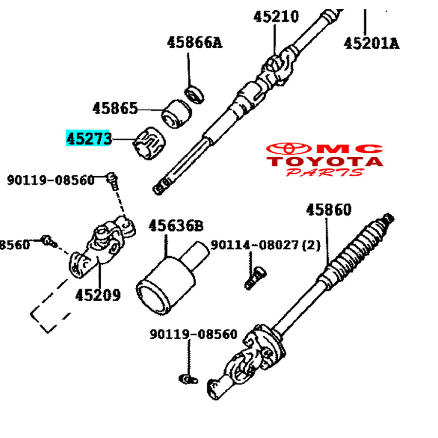 Bush Bosh Rack Steering Colom Steer Bushing Colum Stir Setir Hilux Starlet Corolla Corona Land Cruiser Prado 90 Original 45273-16010 Bosh Streering Rack Bushing As Stering