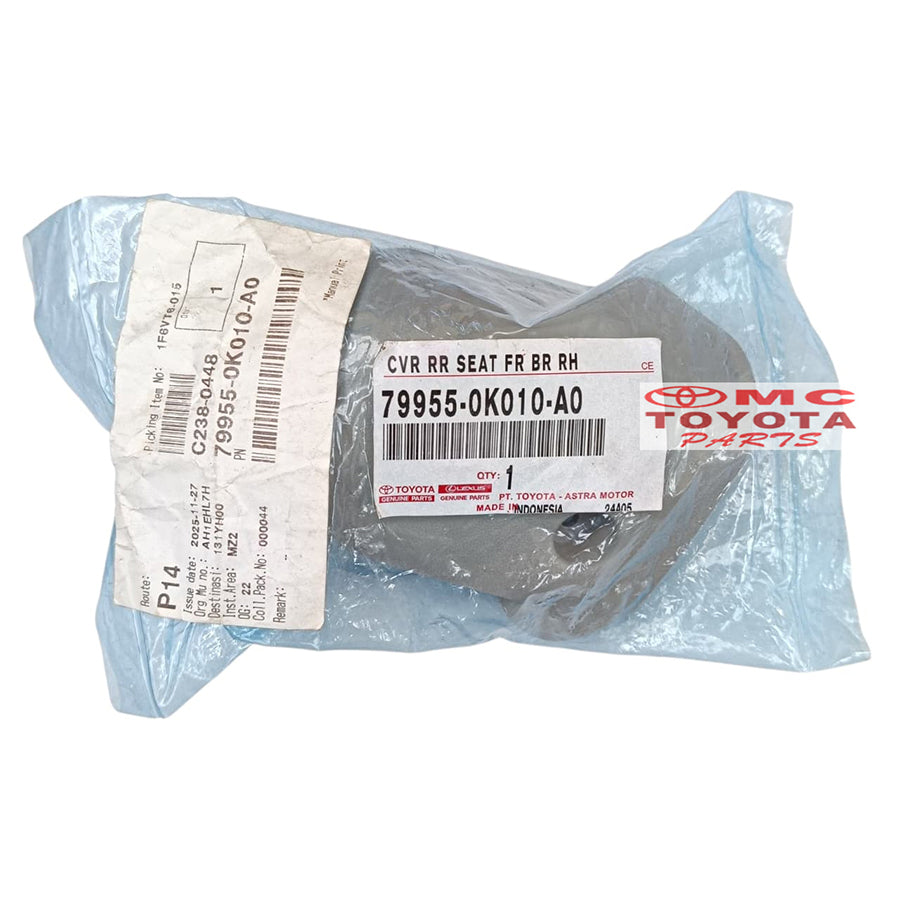 Cover Rel Jok Belakang Fortuner Kijang Innova 2004-2008 Original Toyota 79955-0K010-A0 Cover Jok Baris Ketiga Sebelah Samping Kanan Bagian Depan Cover Tutup Kaki Jok Bangku Belakang