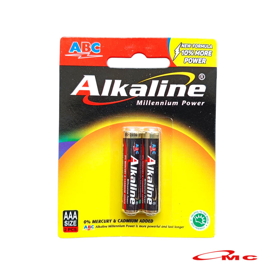 Baterai Batere ABC Alkaline A2 AA / A3 AAA Isi 2 Millennium Power 1.5V Batre Baterry Baterai ABC Alkaline Alkalin Doorbell Door Bell Bel Mainan Anak Kalkulator Jam Dinding Remot Remote Control Mouse Radio Pointer Senter Kamera