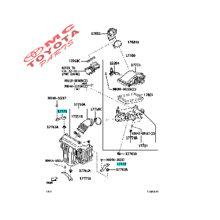 Bracket Bracet Breket Air Filter Udara Kanan Kiri Grand Avanza Xenia All New Rush Terios  17771-BZ080 17772-BZ030 Original