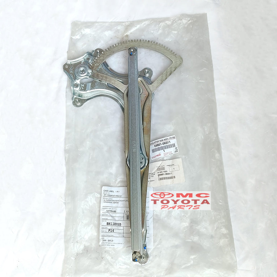 Regulator Kaca Depan Kanan Kiri Hilux Fortuner Original 69801-0K011 69802-0K011