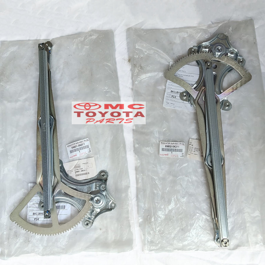 Regulator Kaca Depan Kanan Kiri Hilux Fortuner Original 69801-0K011 69802-0K011