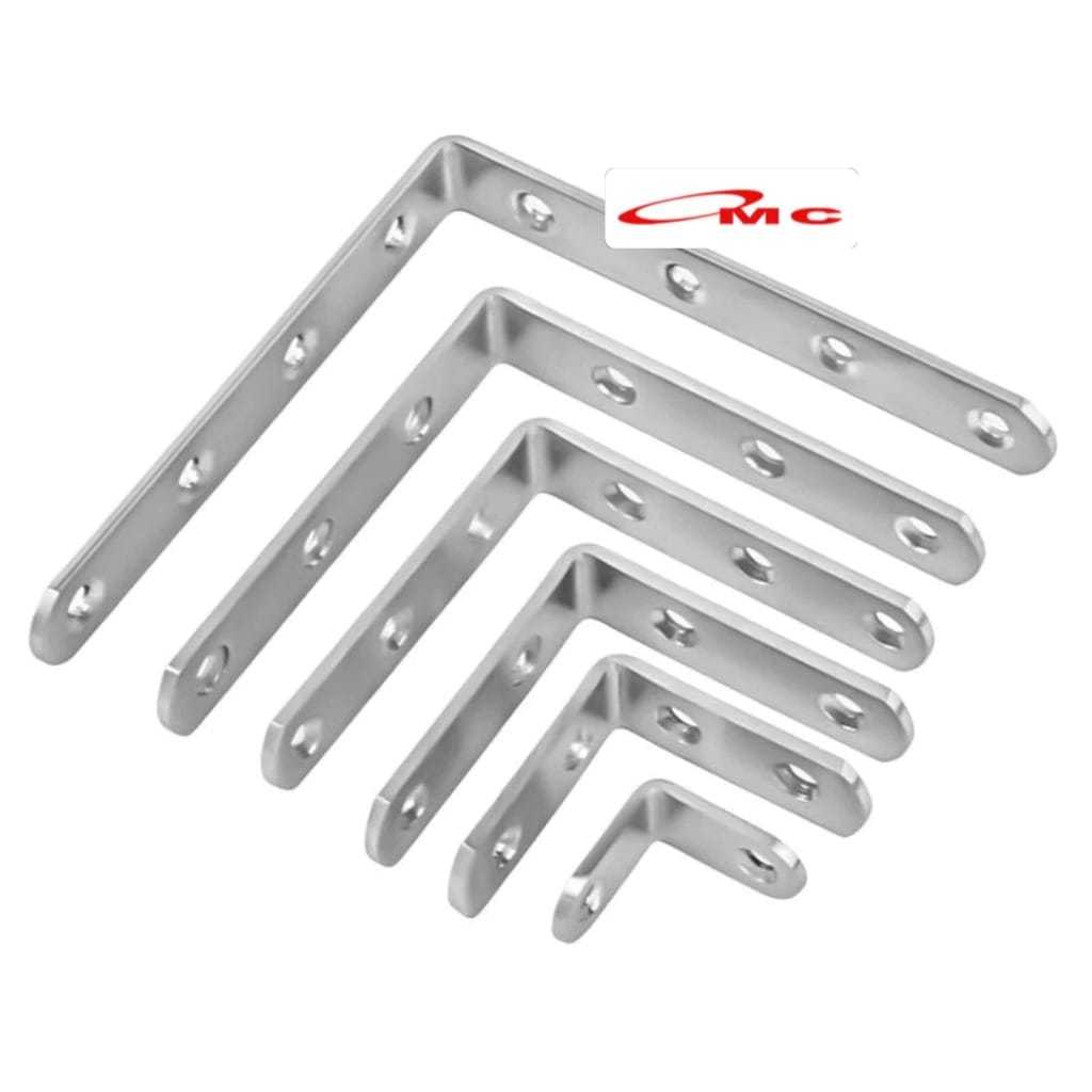 Plat Siku L 80 x 80 x 3m Plat Siku L 125 x 125 x 3m Skrup Peyangga Rak Ambalan Stainless Steel PSB-80X80MM PSB-125X125MM
