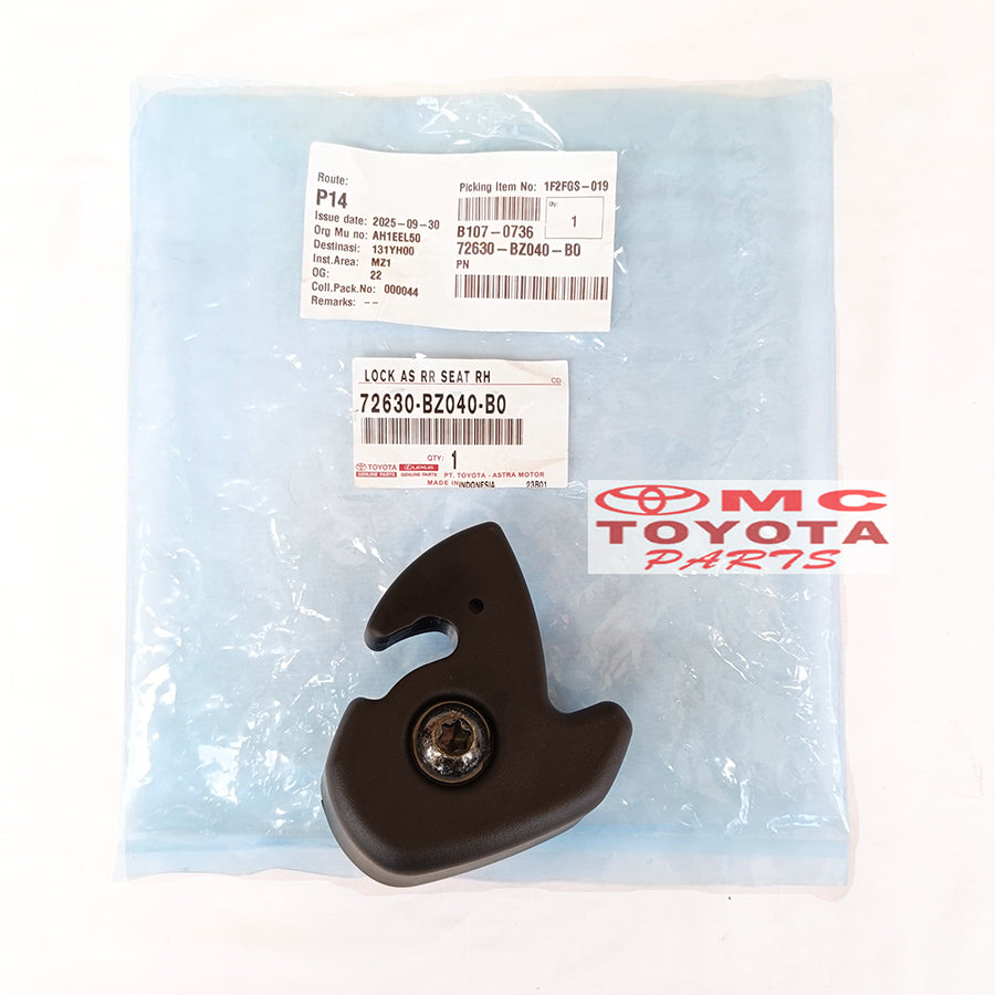 Lock As Assy Rear Seat Kunci Jok Belakang Agya Ayla 2013-2022 original Kanan Kiri 72630-BZ040-B0 72640-BZ050-B0