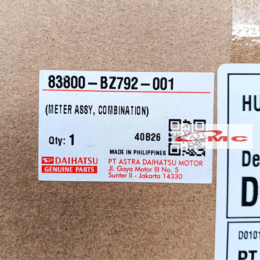 Speedometer Gran Max 1300cc Mini Bus Original Daihatsu 83800-BZ792-001 Spedometer Spidometer Speedometer Kilometer Granmax Grand Max 1.3