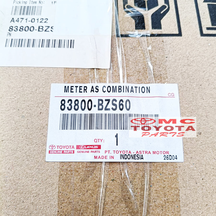Speedometer Agya Ayla 1000cc Matic 2012-2017 Original 83800-BZS60 DS 6 Spedometer Spidometer Speedometer Kilometer Ayla Agya 1.0 Automatic Tahun Lama Gen 1
