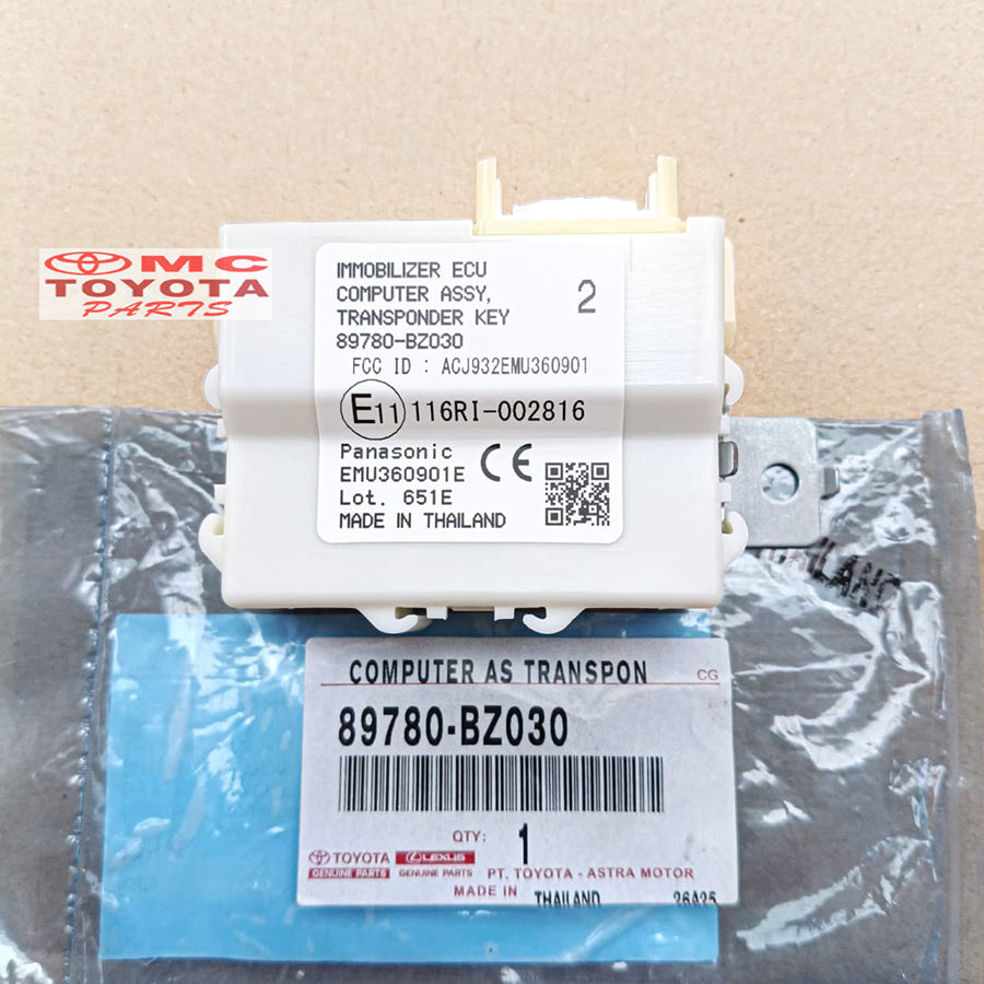 Ecu Modul Immobilizer Calya Sigra Agya Ayla Original 89780-BZ030 Ecu Komputer Computer Immobilizer Transponder Key Ecu Immobilizer Transponder Key