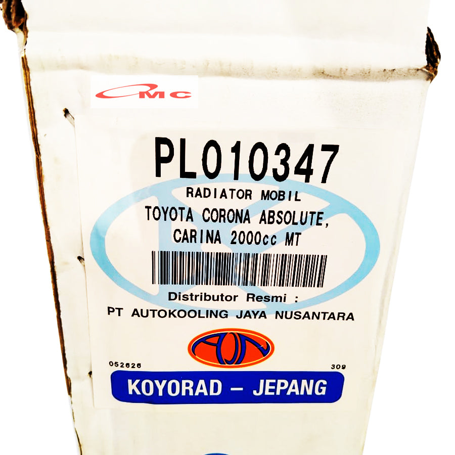 Radiator Corona Absolute Carina 2.0 2000CC Manual Koyorad Japan Jepang PL010347 Radiator Assy MT