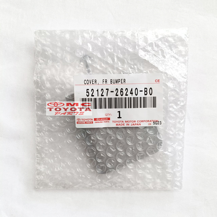 Cover Tutup Lobang Derek Hiace Commuter Silver Glossy Original Toyota 52127-26240-B0 Tutup Lubang Derek Cover Towing Cover Tutup Derek Towing Bemper Depan Tutup Towing Bumper Depan