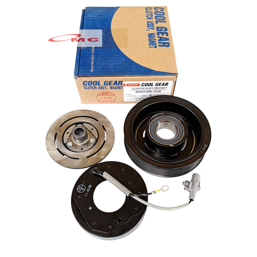 Magnet Clutch Toyota Innova Fortuner Bensin Double Blower Original Denso Cool Gear JK437300-1530 / 437300-1530 Magnetic Magnit Maknet Clutch Klat AC Puli Pully Pulley Kompresor Coolgear Ori