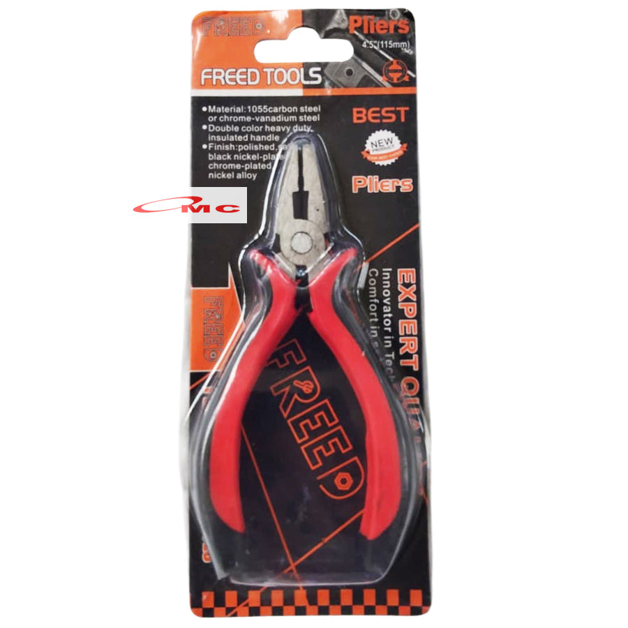 Tang Mini Freed Dengan Per 4.5" inch Tang Kombinasi Potong Lancip Mini Freed 4,5" Tang Lancip Tang Jepit Tang Potong Pemotong Kawat Kabel 4,5 4.5 inch Tang Mini Pliers Kecil Gagang Karet Anti Slip combination combinasi