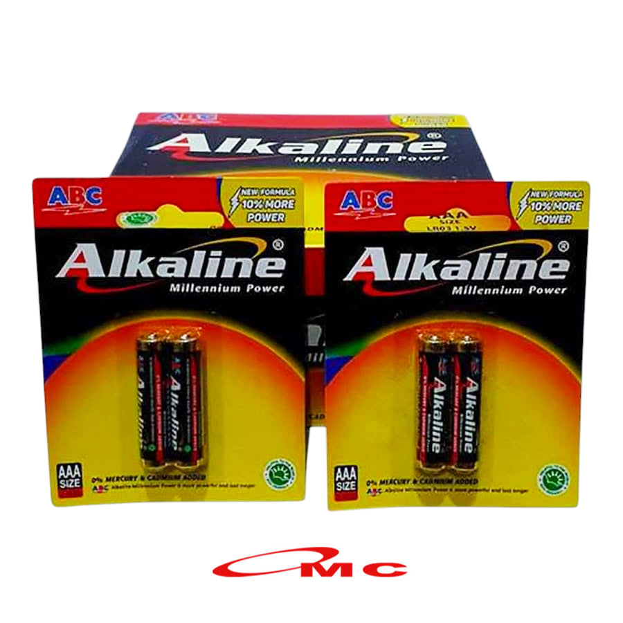 Baterai Batere ABC Alkaline A2 AA / A3 AAA Isi 2 Millennium Power 1.5V Batre Baterry Baterai ABC Alkaline Alkalin Doorbell Door Bell Bel Mainan Anak Kalkulator Jam Dinding Remot Remote Control Mouse Radio Pointer Senter Kamera