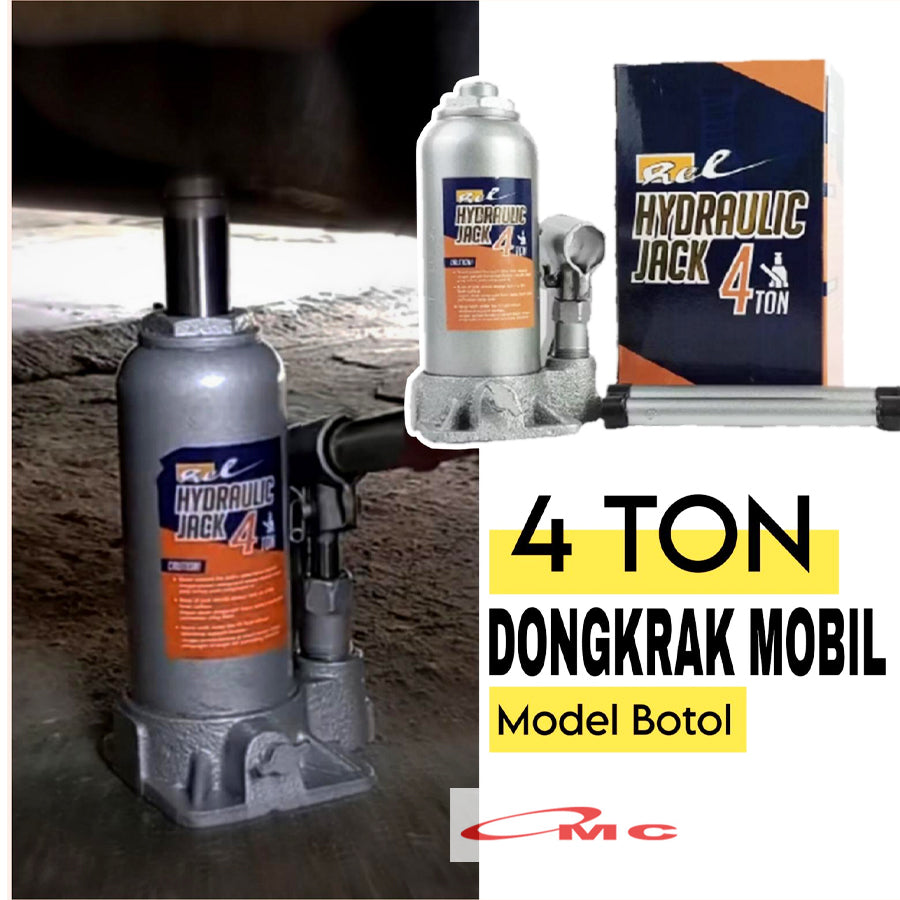Dongkrak Mobil Model Botol REL Hidrolik Hydraulic Jack 2 Ton 4 Ton DONGKRAK-2T-REL DONGKRAK-4T-REL
