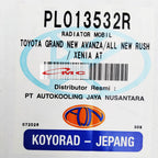 Radiator Grand New Avanza Xenia All New Rush Terios Matic Automatic AT Koyorad Japan Jepang PL013532R Radiator Assy