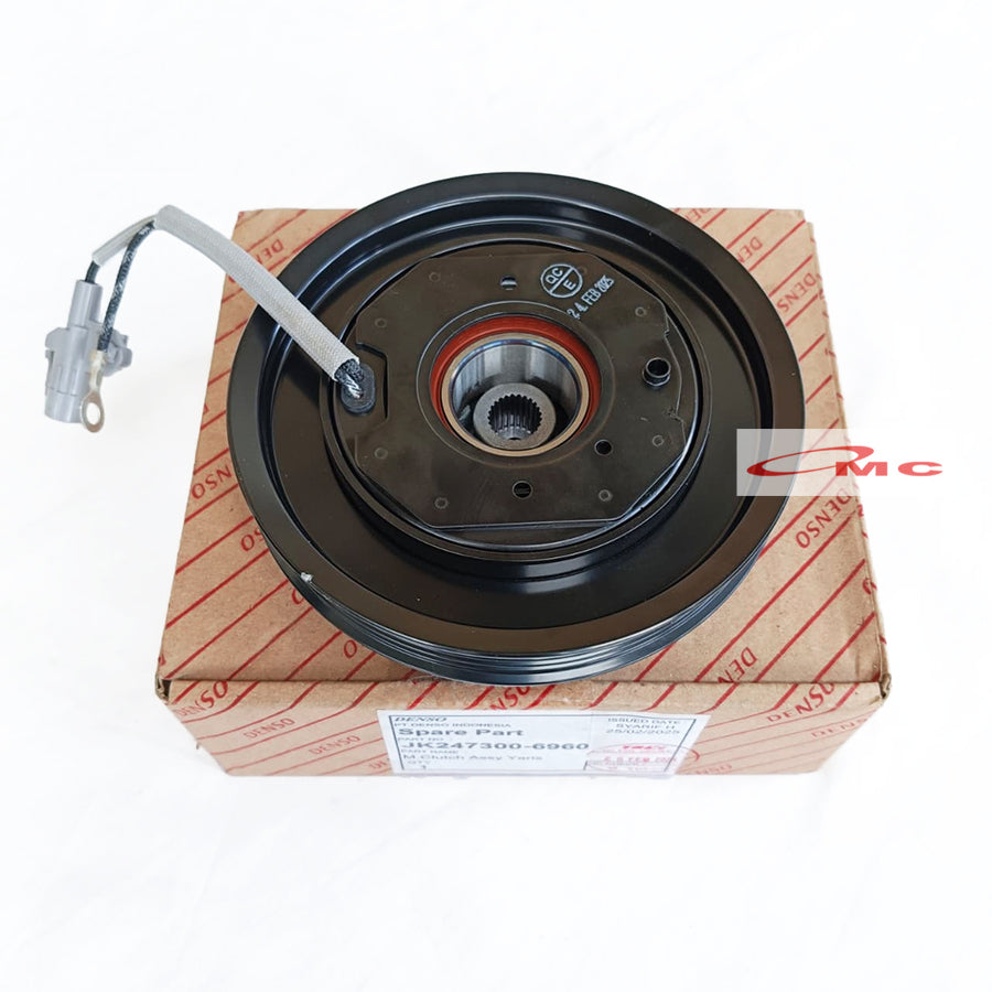 Magnet Clutch AC Yaris New Vios Original Denso JK247300-6960 / 247300-6960 Magnetic Magnit Maknet Clutch Klat AC Toyota Yaris Bakpao Vios Gen 2 Gen2 Puli Pully Pulley Kompresor Compressor AC Mobil Ori