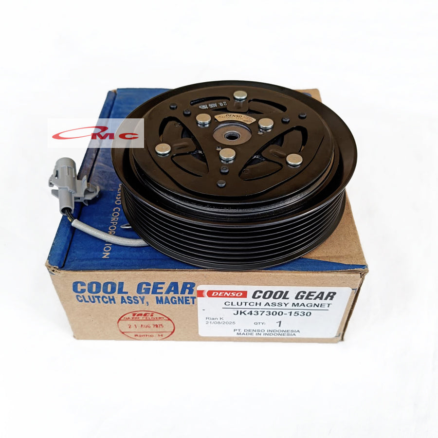 Magnet Clutch Toyota Innova Fortuner Bensin Double Blower Original Denso Cool Gear JK437300-1530 / 437300-1530 Magnetic Magnit Maknet Clutch Klat AC Puli Pully Pulley Kompresor Coolgear Ori