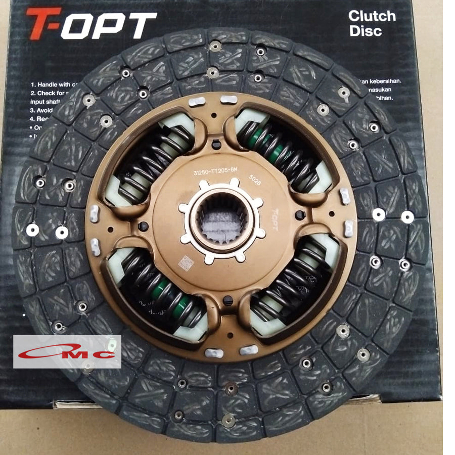 Plat Kampas Kopling Clutch DIsc Fortuner Hilux Asli Original T-OPT 31250-TT205-8M Genuine Parts