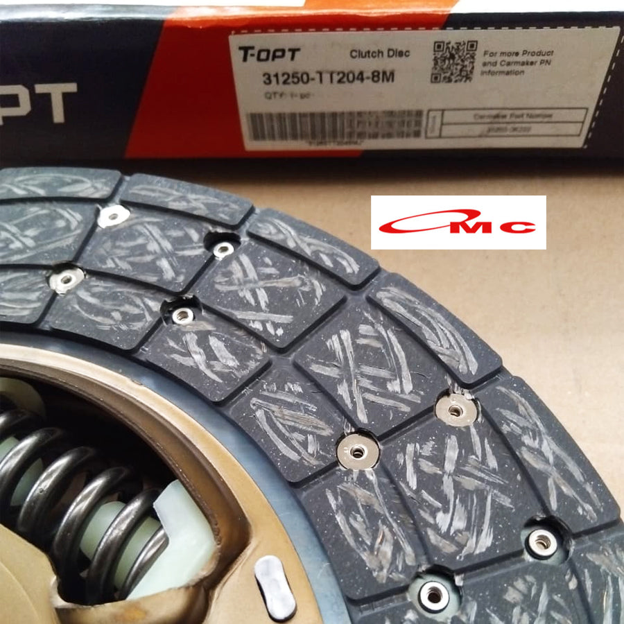 Plat Kampas Kopling Clutch DIsc Fortuner Hilux Asli Original T-OPT 31250-TT204-8M Genuine Parts