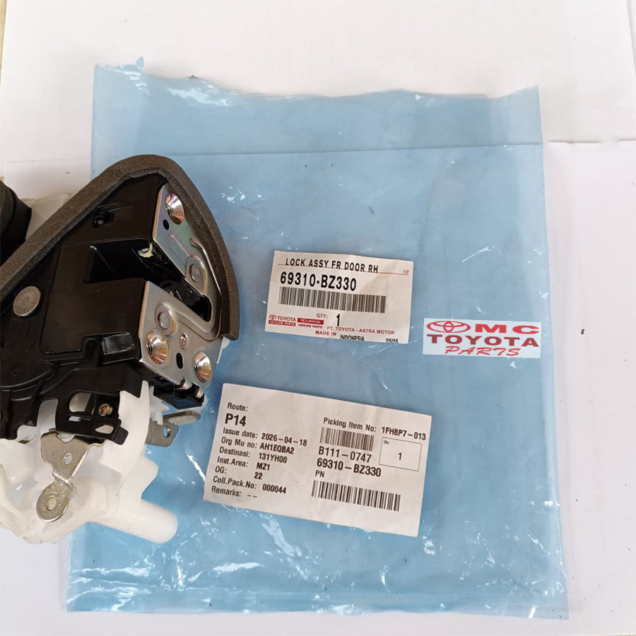 Door Lock Pintu Depan Kanan Ayla Agya Original  69310-BZ330