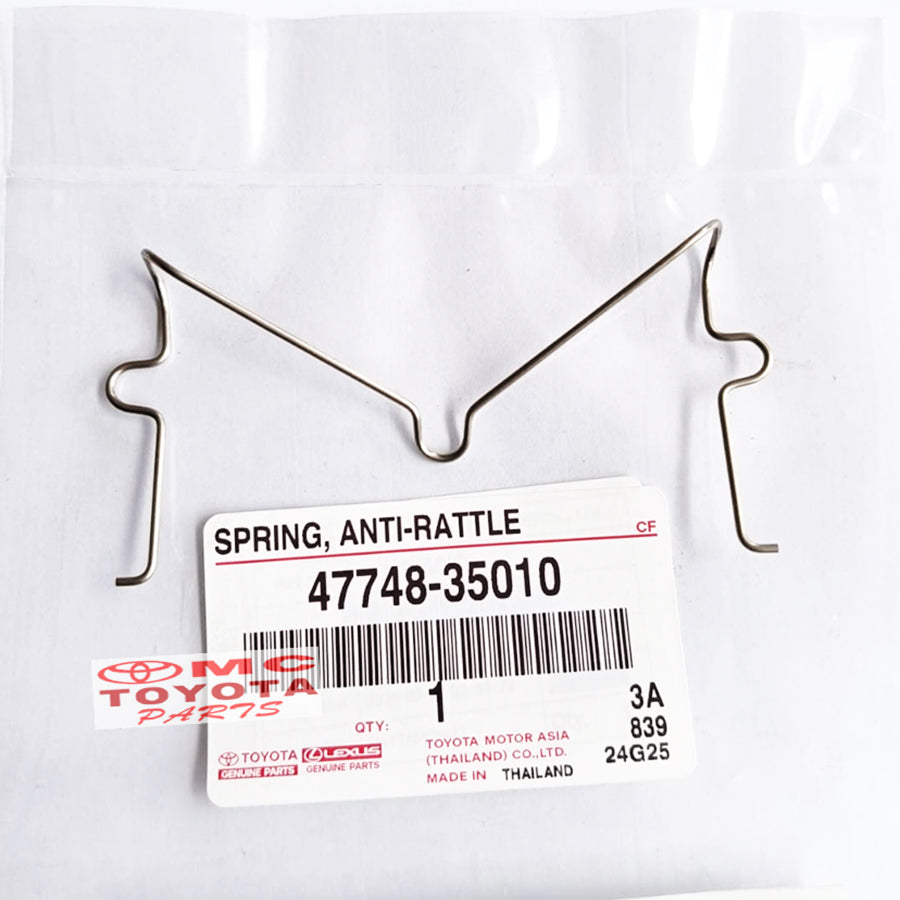 Fitting Kawat Cakram Fortuner Hilux Land Cruiser Prado Original Toyota 47748-35010 Fiting Spring Kawat Kaliper Cakram Kampas Rem Depan Front Disc Brake Ori