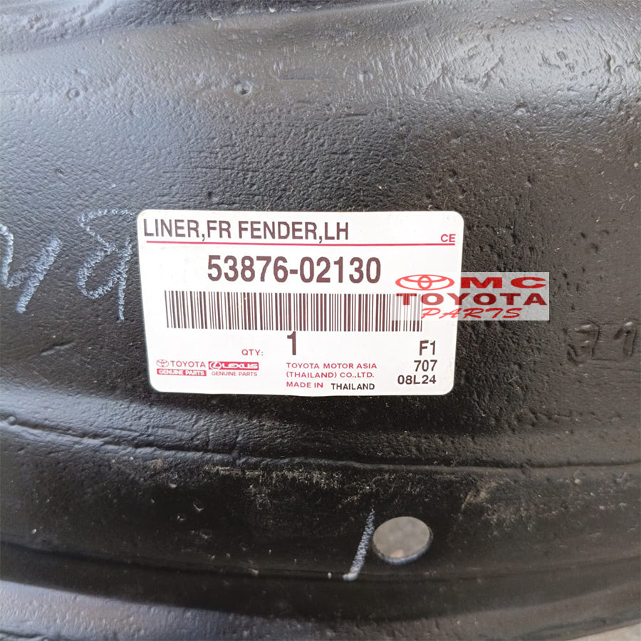 Liner Fender Spakbor Depan Kanan Kiri Corolla Altis 2001-2007 Original Toyota 53875-02120 / 53876-02130 Karpet Lumpur Karpet Roda Spackboard Liner Fender Depan Altis Old Lama Ori