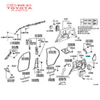 Cover Quarter Trim Jack Cover Tutup Dongkrak Fortuner Vrz Srz Original 64766-KK010-C0